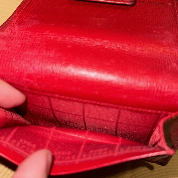 Celine Red Kisslock and Snap Wallet - Picture 7 of 8